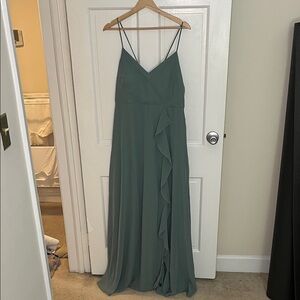 Elegant sea foam Green  Maxi Dress for wedding guest